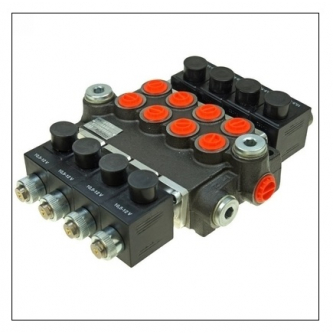 4-section hydraulic distributor, electrically controlled